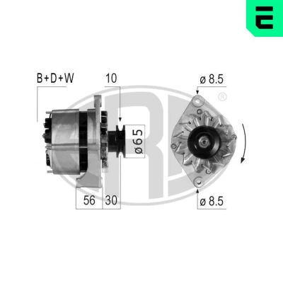 Bilde av ERA 210722A Dynamo 14V 70A OPEL: Ascona C Sedan, Kadett E Cabrio, Omega A Sedan