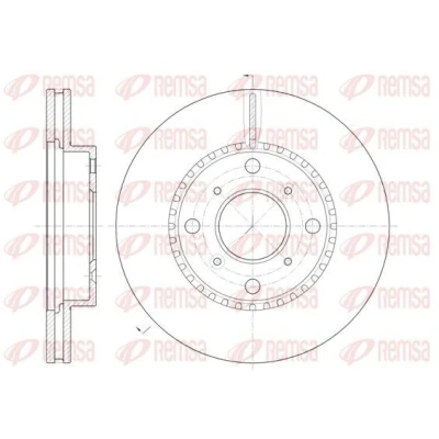 Bilde av REMSA 6804.10 Bremseskiver framaksel 259,8, 259,8 23 4 ventilert MERCEDES BENZ: Vaneo, HONDA: Prelude V, Accord 6 Limousine