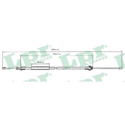 Bilde av LPR C0092B Bremsekabel 1850/1410 Trommelbrems PEUGEOT: Partner II Van, Tepee, I Combispace