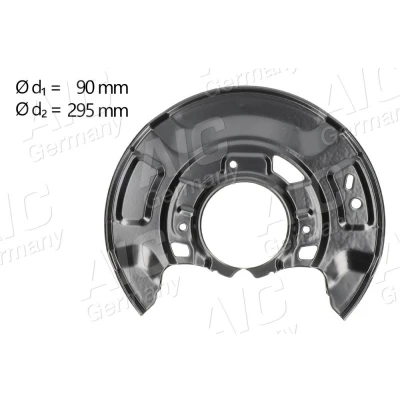 Bilde av AIC 58261 Bremseskjold framaksel venstre TOYOTA: Yaris II Hatchback