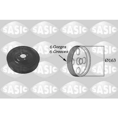 Bilde av SASIC 2156029 Remskive Veivaksel 163 OPEL: Astra H Caravan, Vectra C CC, Caravan