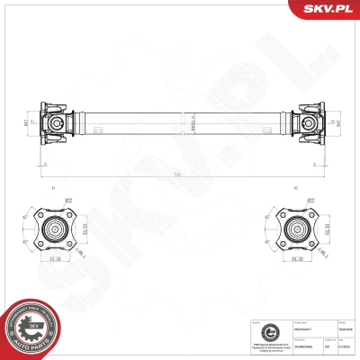 Bilde av Drivaksel, Framaksel Esen skv 76SKV028 bmw OE 26207632650, 26208626955
