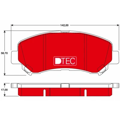 Bilde av TRW DTEC COTEC GDB3467DTE Bremseklosser ikke klargjort for slitasjeindikator NISSAN: Qashqai / Qashqai+2 I, X Trail, I Van