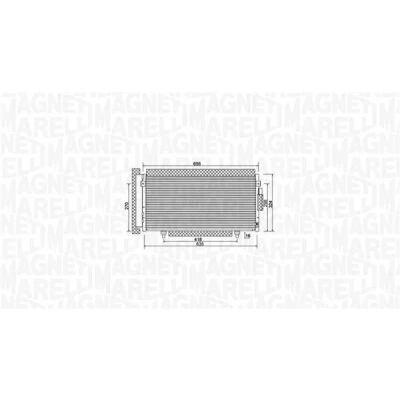 Bilde av MAGNETI MARELLI 350203998000 Kondensator med tørker 635x298x16 298 635 16 SUBARU: Forester IV, Impreza III Hatchback
