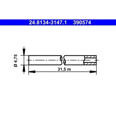 Bilde av ATE 24.8134 3147.1 Bremserør 4,7