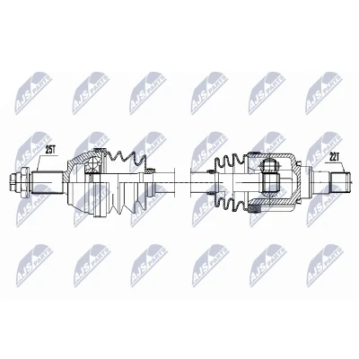 Bilde av Drivaksel, Framaksel venstre, ford fiesta v, fusion, 1326340, 1361877, 1478997, 1520669, 4S613B437AD, 4S613B437AE, 4S613B437AF, 4S613B43