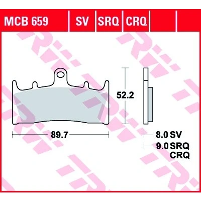 Bilde av TRW Hyper Carbon Racing MCB659CRQ Bremseklosser