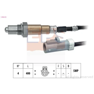 Bilde av EPS 1.998.219 Lambdasonde Made in Italy OE Equivalent oppvarmet, planarsonde, forsmurt gjenge FORD: FIESTA 5