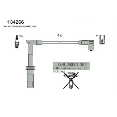 Bilde av HITACHI 134266 Pluggledninger VOLKSWAGEN: Passat B5 Stasjonsvogn, Bora Sedan