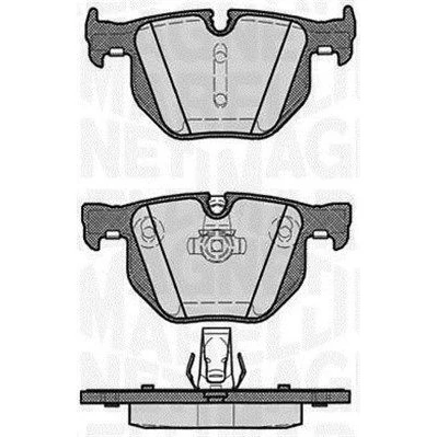 Bilde av MAGNETI MARELLI 363916060161 Bremseklosser klargjort for slitasjeindikator BMW: 5 Touring, Sedan, 6 Coupé