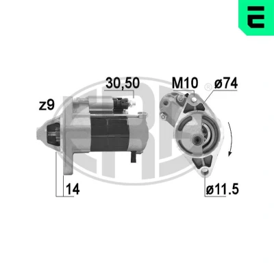 Bilde av ERA 220926A Starter 12V 1kW 9 30 50 74mm TOYOTA: Yaris I Hatchback