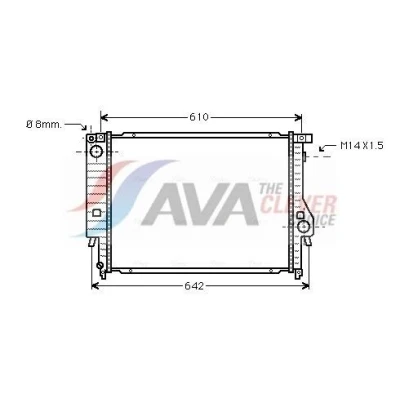 Bilde av AVA COOLING SYSTEMS BW2047 Radiator Aluminium 552mm 435mm 34mm uten ekspansjonstank Kjøleribber satt sammen mekanisk BMW: 5 Touring, 3 Sedan, Sedan