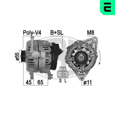 Bilde av ERA 209552A Dynamo 14V 90A MITSUBISHI: Carisma Sedan