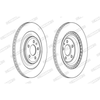 Bilde av FERODO PREMIER DDF1990C Bremseskiver 355,8 22 5 112 ventilert belagt uten tilbehør AUDI: A6 C7 Avant, A8 D4, A7 Sportback