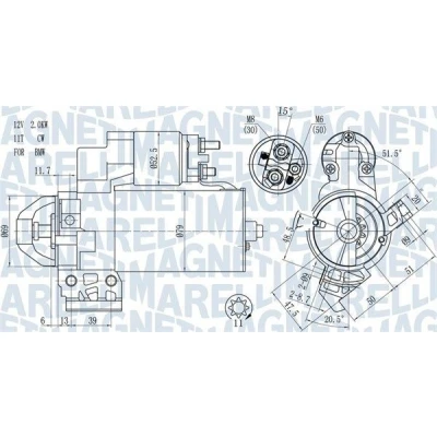 Bilde av MAGNETI MARELLI 063721466010 Starter 12 2 11 BMW: 1 Hatchback, 5 Touring, 3 Sedan