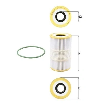 Bilde av MAHLE ORIGINAL OX 1185D Oljefilter Filterinnsats AUDI: A4 B8 Avant, A6 C7 Sedan, MERCEDES BENZ: GLC SUV, E Klasse S Sedan
