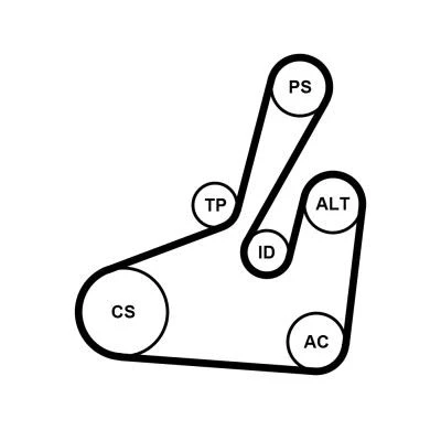 Bilde av CONTITECH 6PK1710K2 Kileribberem PEUGEOT: 807, 407 SW, 607 Sedan, CITROËN: C5 I Hatchback