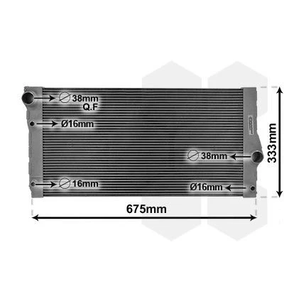 Bilde av VAN WEZEL 06002355 Radiator Aluminium 600 326 32 Kjøleribber loddet BMW: 5 Touring, Sedan