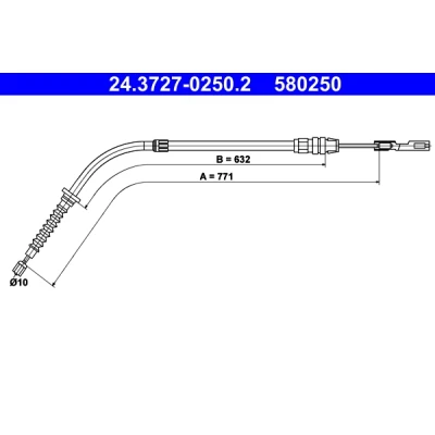 Bilde av ATE 24.3727 0250.2 Bremsekabel 771 MINI: Hatchback