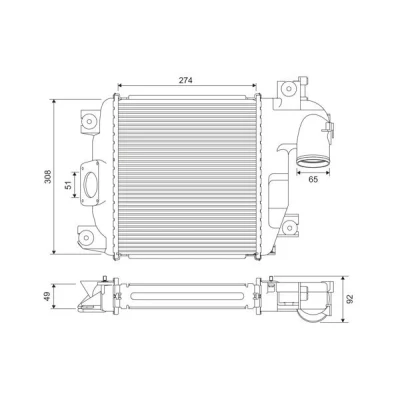 Bilde av VALEO 818321 Ladeluftkjøler Aluminium uten sensor
