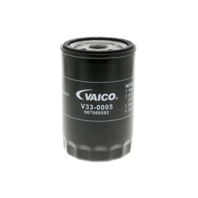 Bilde av VAICO V33 0005 Oljefilter 3/4 16 UNF Original Quality med to retursperreventil Påskruingsfilter VOLKSWAGEN: Transporter 5, GOLF 6
