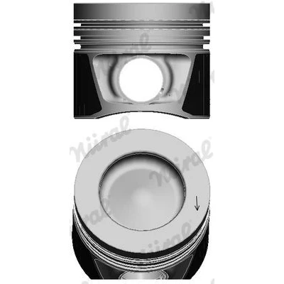 Bilde av NÜRAL 87 432307 10 Motorstempel 81,5mm med hylse for boltnut, kjølekanal, kolberingbærer, trapesstempelstang VOLKSWAGEN: Scirocco III