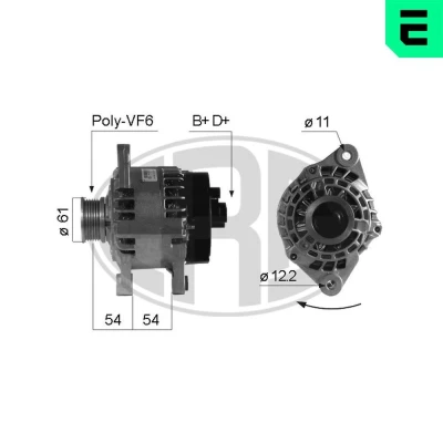 Bilde av ERA 210236A Dynamo 14V 120A ALFA ROMEO: 156 Sedan, 166, Sportwagon