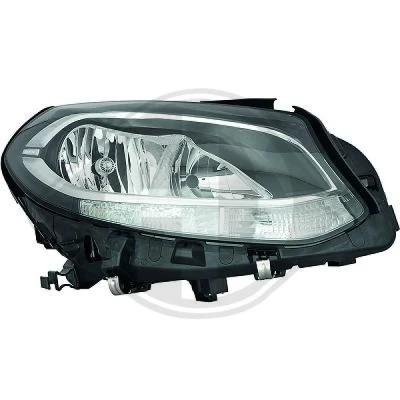 Bilde av DIEDERICHS 1686180 Frontlykter høyre H7/H7, LED, PY21W med motor for høydejustering hovedlys MERCEDES BENZ: B Klasse