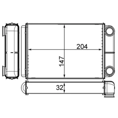 Bilde av MAHLE ORIGINAL AH 258 000S Varmeveksler