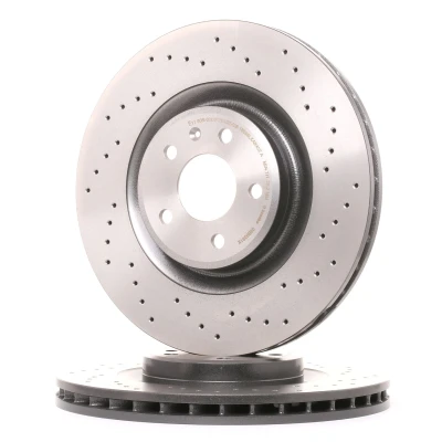 Bilde av BREMBO XTRA LINE 09.B039.1X Bremseskiver 345 29,5 5 perforert / ventilert belagt høy karbon med skruer AUDI: A4 B8 Avant, Q5, A5 Coupé
