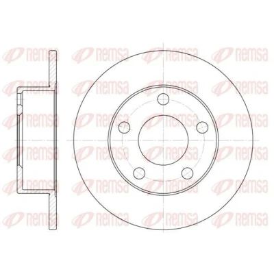 Bilde av REMSA 6803.00 Bremseskiver bakaksel 245, 245 9,9 5 fullt ut AUDI: A6 C5 Avant, Sedan, MITSUBISHI: COLT 6