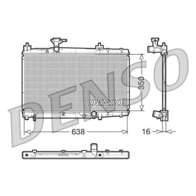 Bilde av DENSO DRM50007 Radiator Aluminium 638 350 16 TOYOTA: Yaris I Hatchback