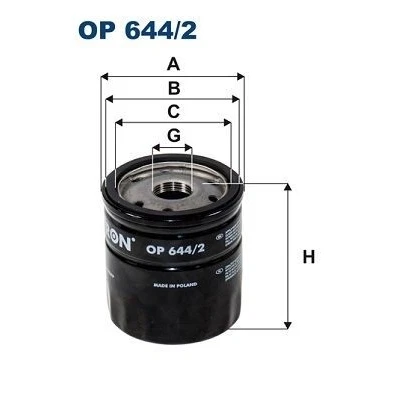Bilde av FILTRON OP 644/2 Oljefilter M 22 X 1.5 Påskruingsfilter SUZUKI: Grand Vitara 2 SUV, JEEP: Compass, Patriot, DODGE: Journey MPV, Avenger Sedan, Caliber