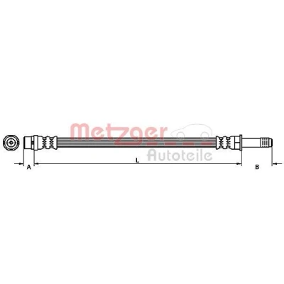 Bilde av METZGER 4111092 Bremseslange 433