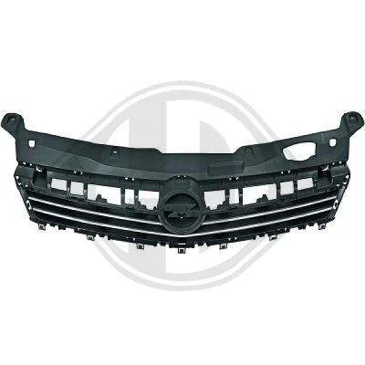 Bilde av DIEDERICHS 1806140 Radiatorgitter svart OPEL: Astra H Hatchback