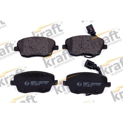 Bilde av KRAFT 6006565 Bremseklosser framaksel inkl. slitasjevarselkontakt SKODA: Fabia 2, Roomster, I Hatchback, VOLKSWAGEN: Polo IV Hatchback