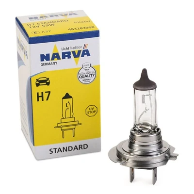Bilde av NARVA 483283000 Lyspære, fjernlys H7 12V 55W Halogen BMW: 5 Touring, X5, 3 AUDI: Q5, A6 C7 Avant, A4 B7 VOLKSWAGEN: Touran I