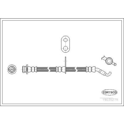 Bilde av CORTECO 19035275 Bremseslange framaksel 425mm