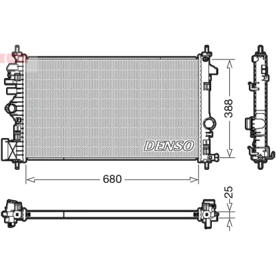 Bilde av DENSO DRM20109 Radiator 680 400 25 OPEL: Insignia A Sports Tourer, Hatchback
