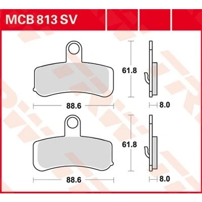 Bilde av TRW Sinter Street MCB813SV Bremseklosser