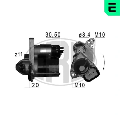Bilde av ERA 220791A Starter 12V 1kW 11 30 50 RENAULT: SCENIC 3