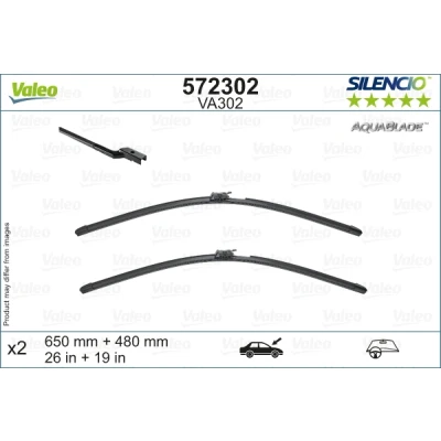 Bilde av Vindusvisker Valeo 572302 foran Flatt viskeblad Top Lock ikke oppvarmet VOLVO: XC60 II