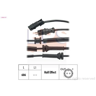 Bilde av EPS 1.960.157 ABS Sensor Made in Italy OE Equivalent 686 RENAULT: ESPACE 4