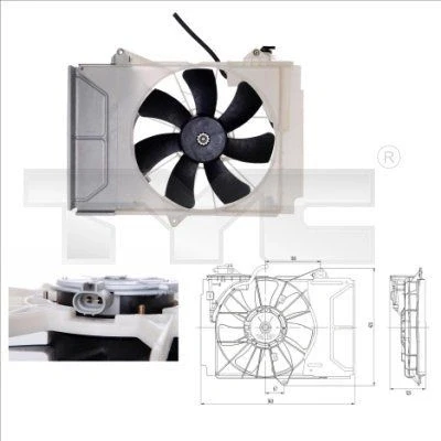 Bilde av Ventilator, motorkjøling, toyota yaris, 163610J020, 16361 0J020, 163630J020, 16363 167110J020, 16711 0J020