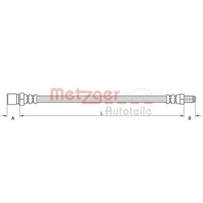 Bilde av METZGER 4111379 Bremseslange framaksel venstre, høyre 414 ALFA ROMEO: Giulietta Hatchback