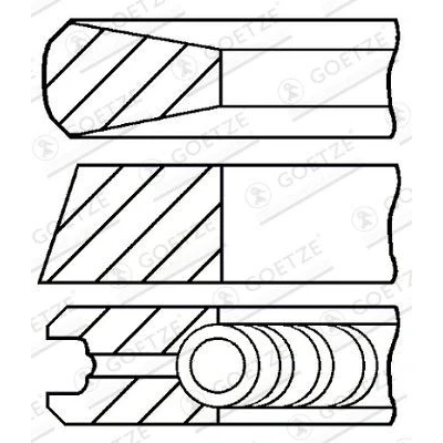 Bilde av GOETZE ENGINE 08 421600 00 Stempelringsett 95,8
