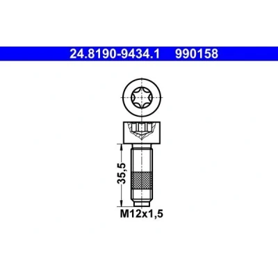 Bilde av ATE 24.8190 9434.1 Skrue, bremseskive