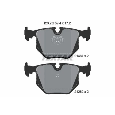 Bilde av TEXTAR 2148701 Bremseklosser klargjort for slitasjeindikator BMW: X5, 3 Coupé, 5 Sedan, LAND ROVER: Range Rover