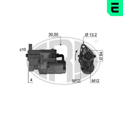 Bilde av ERA 220352A Starter 12V 2,2kW 10 30 50 64mm KIA: CARNIVAL 2
