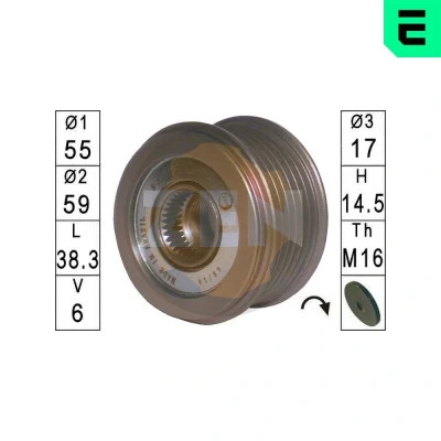 Bilde av Frihjul, dynamo, hyundai ix35, santa fé ii, iii, tucson, kia sorento sportage 37322 2F000
